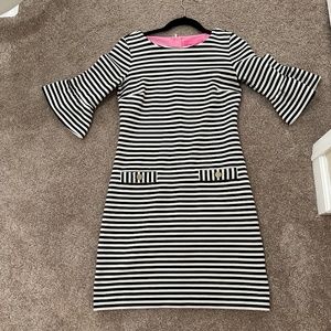 Lilly Pulitzer alden Ottoma B&W stripe dress